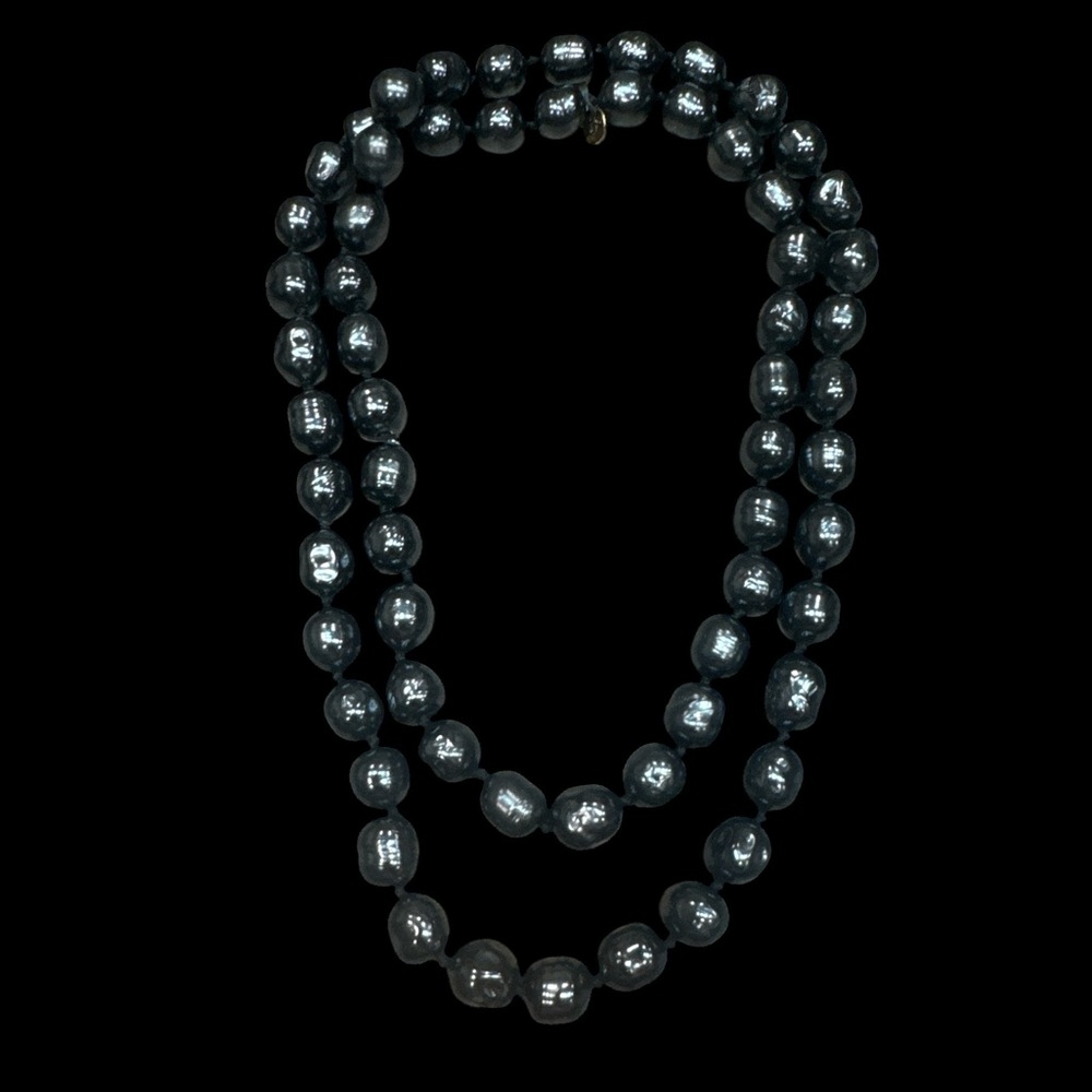 Chanel Vintage Black Pearl Gripoix Necklace